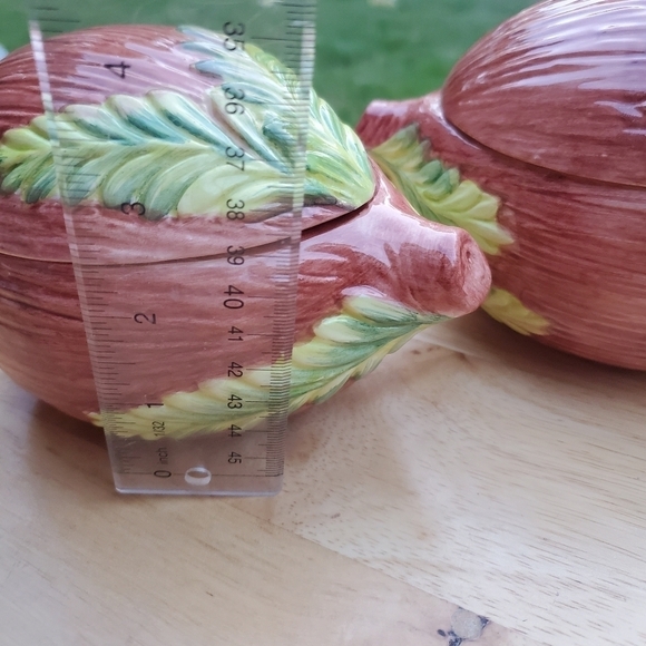 Vietri Made in Italy Hand Painted Sugar/Trinket Box Lidded Bowl Set of 2 - Picture 9 of 10